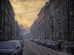фото "Паутина над  зимним городом"