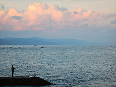 photo "Рыбалка на розовом закате"