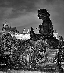 photo "Пражский Град и статуя"