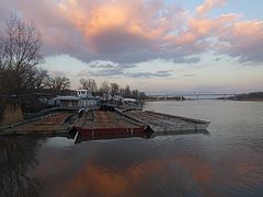 фото "Розовые облака над старым причалом."