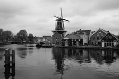 photo "The view of the channel and windmill in Haarlem"