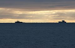 photo "Evening Freight at Sea"