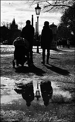 photo "Фигуры и лужa"