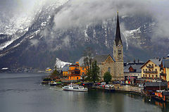  Hallstatt is a village on Lake Hallstatt'