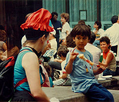 photo "the clown and the boy"