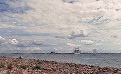 photo ""Sedov" on the Kronstadt fairway"