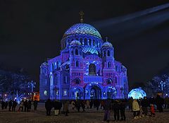 photo "Light show in Kronstadt on Anchor Square"