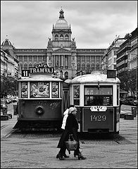 photo "Кафе-трамваи на площади"