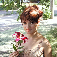 photo "Portrait with flower"