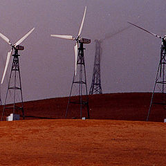 фото "Windmills `n morning fog"