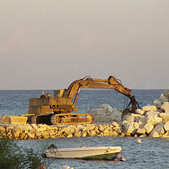 photo "Sea, sundownhj, dozer... romance...."