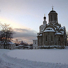 фото "Зимний вечер Андроникова монастыря."