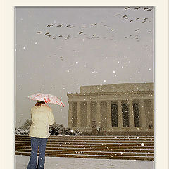 фото "First Snow -Lincoln Memorial"