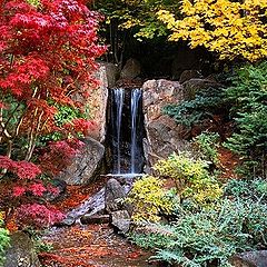 photo "Japanese Gardens Waterfall"