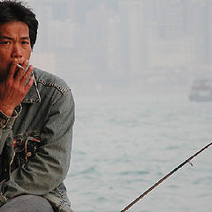 photo "Fishing in the harbour"