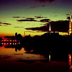 photo "The sunset over the Odra river"