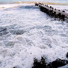 photo "The wave broken about stones."