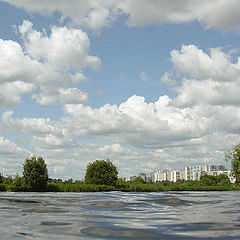 photo "Sight on Strogino from the Moscow - river"