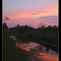 photo "Sundown on river. One more trivial card"
