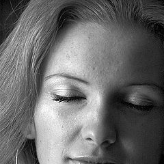 photo "Portrait of young woman with her eyes closed"