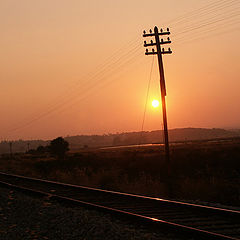 фото "Railroad on the Sunset"