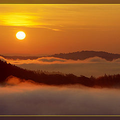 photo "Rising sun above Saar river..."