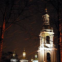 photo "Blizzard in St. Petersburg: St. Nikolas cathedral"