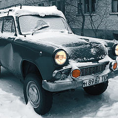 photo "Old mobil under snow"