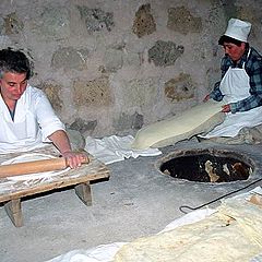 photo "Baking a national bread (lavash) #3"