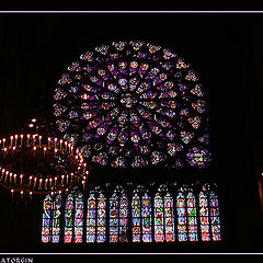 photo "Stained-glass window of Notre Dame de Paris"