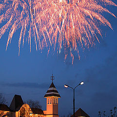 photo "Firework in Krasnoznamensk town"