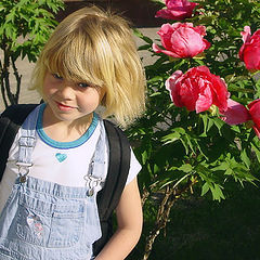 photo "A Girl and Flowers"