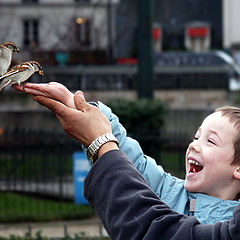 фото "The kid and the bird"