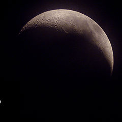 фото "The moon and Jupiter"