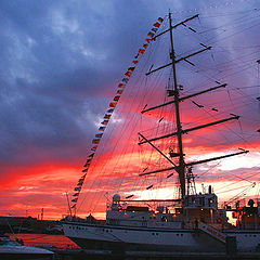 photo "Sunset on the English Embankment in St.Petersburg."