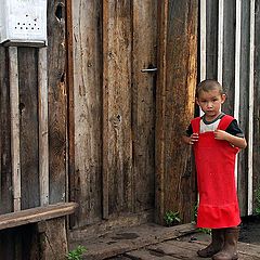 photo "Red peasant woman`s dress"