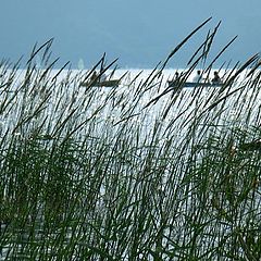 photo "Row Boats on Lake Motosu"