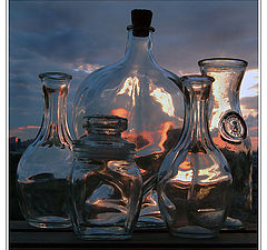 photo "Sunset in the glass"
