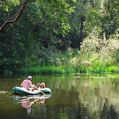 photo "Three in a boat, including a dog :)"