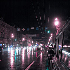 фото "Невский, ночь, дождь..."