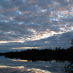 photo "Years night behind polar circle"