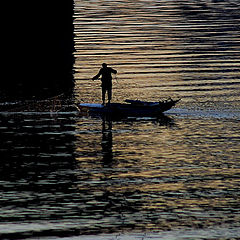 фото "Fishing at sunset."