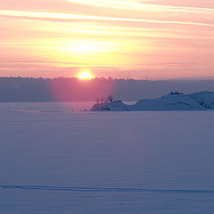 фото "Зимний закат на Волге"
