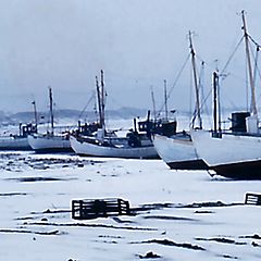 фото "Danish fishingboats on a beach"