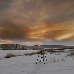 photo "Urban beach in the winter evening."