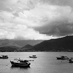 фото "Sunset  in Ubatuba bay"