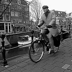 photo "Bicyclers in Amsterdam"