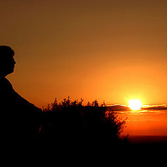 photo "looking the warm sunset"