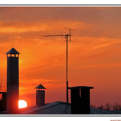 photo "Sundown on roof"