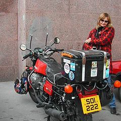 photo "The girl and a motorcycle"